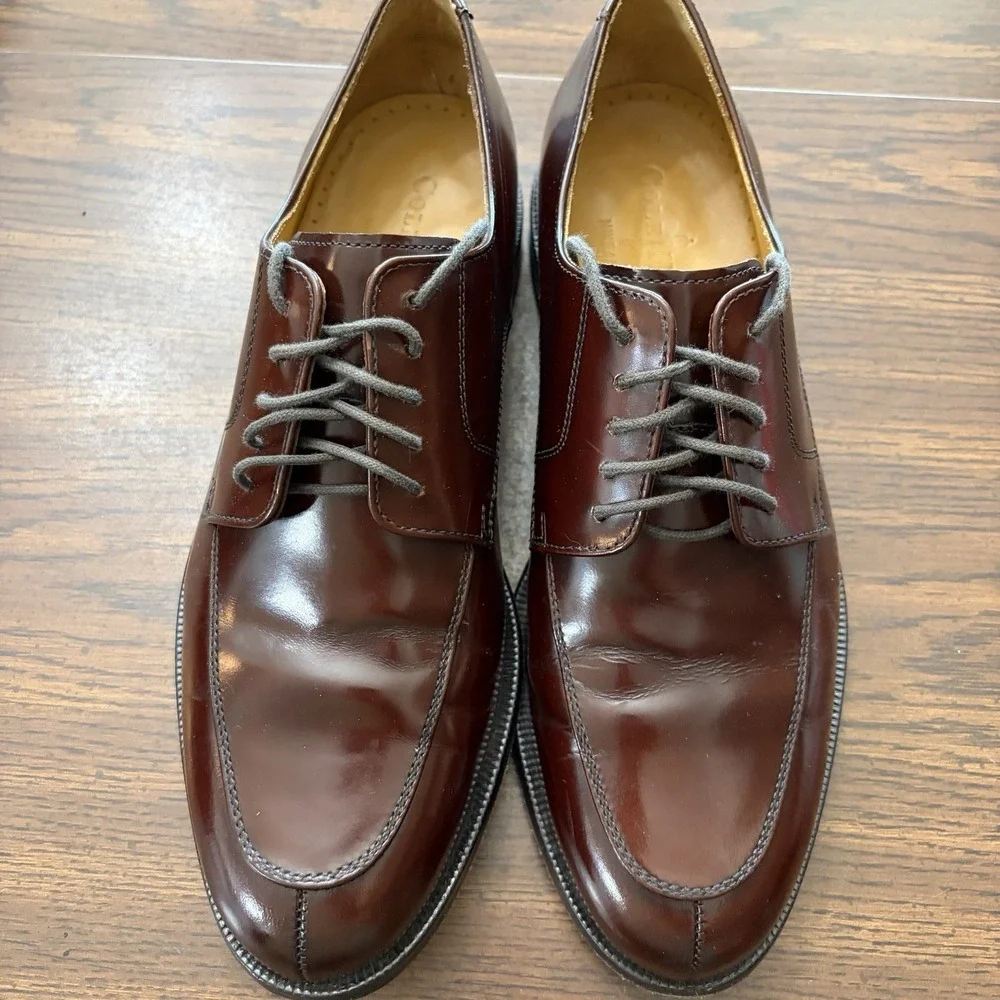 Cole Haan Men's Burgundy Cordovan Leather Split Toe Oxford Dress Shoe Size 9.5‎